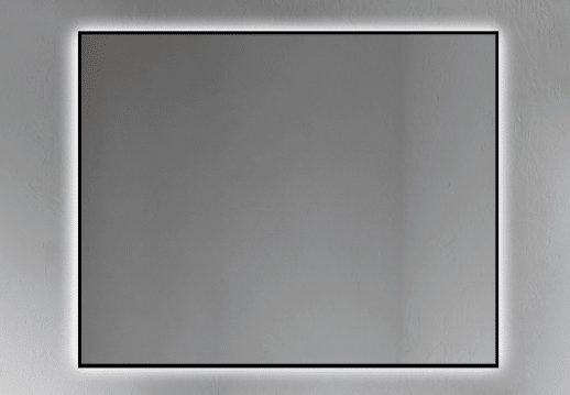 ESPEJO RECTANGULAR CON CONTORNO NEGRO RETROILUMINADO SIN TOUCH
