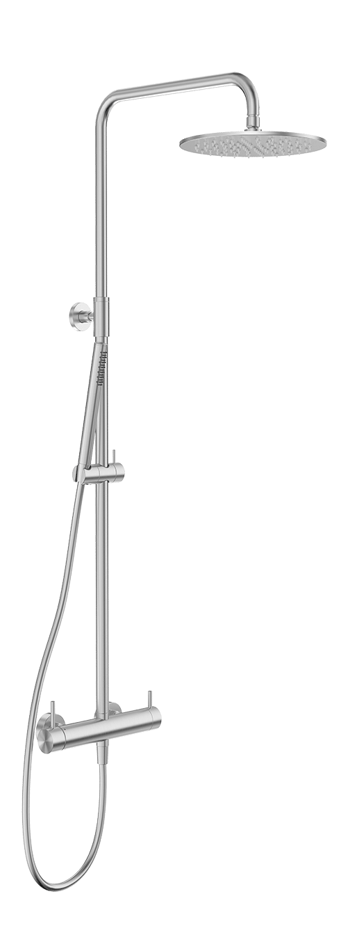 Gaia S316 Conjunto ducha Monomando Inox Cepillado